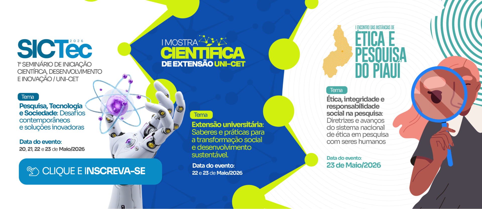 EVENTO INTEGRADO INOVAÇÃO, EXTENSÃO E ÉTICA