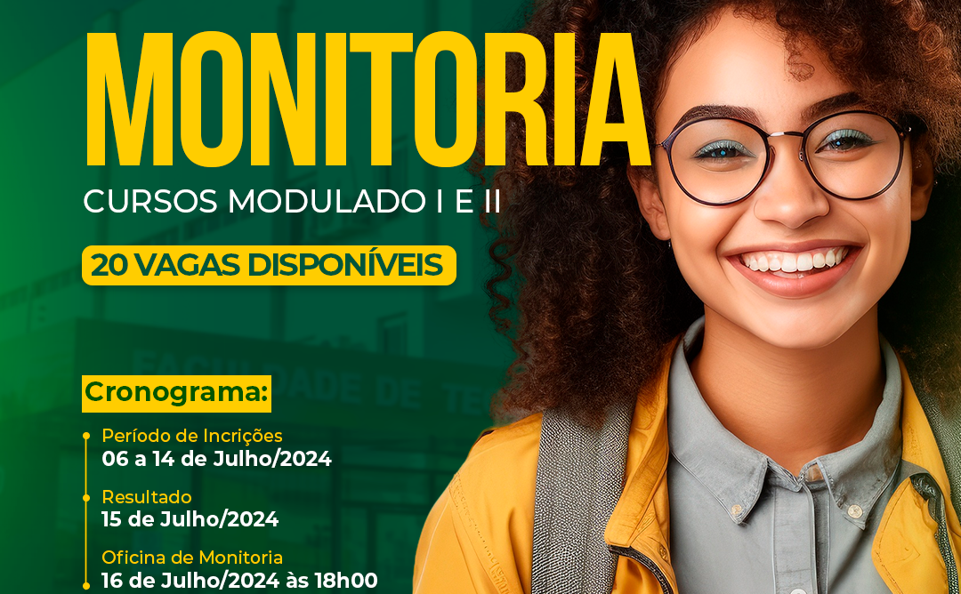 (Resultado Disponível) Processo de Seleção de Monitoria 2024.2 - Cursos Modulado Presencial