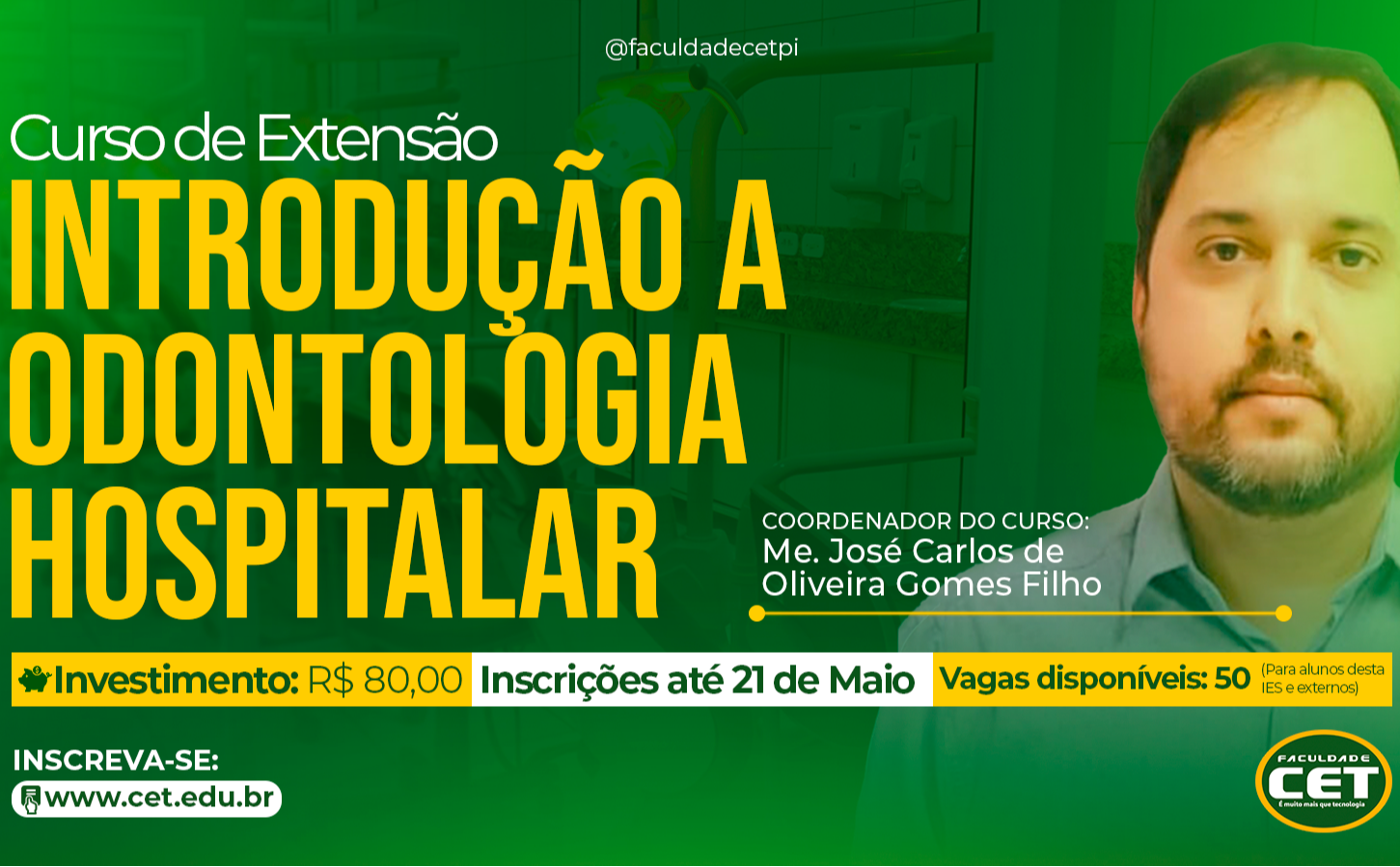  Faculdade CET Lança Curso de Extensão em Odontologia Hospitalar para Capacitar Profissionais na Assistência a Pacientes Internados
