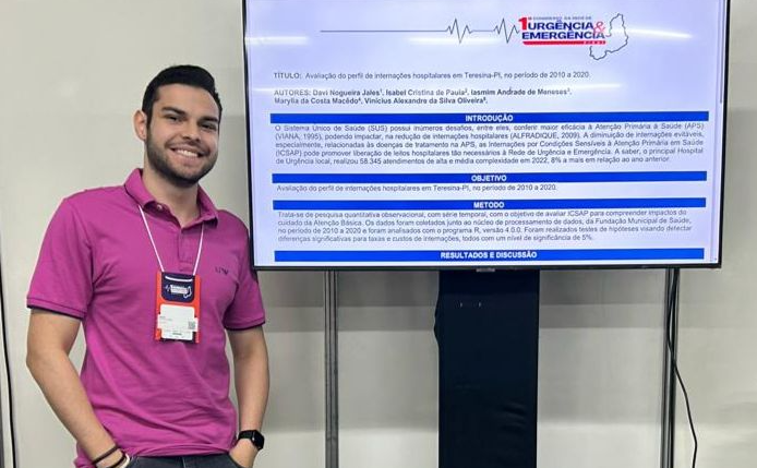 Estudante de Medicina da Faculdade CET Conquista Primeiro Lugar no 1º Congresso Piauiense da Rede de Urgência e Emergência