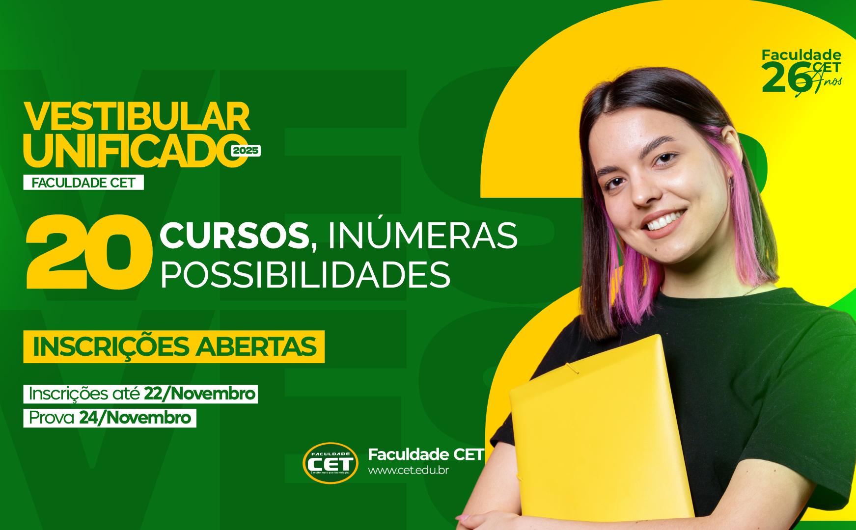 Faculdade CET Lança Vestibular Unificado 2025: Seu Futuro Começa Agora!