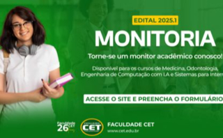 (Resultado Disponível) Seleção de Monitores 2025.1 para Disciplinas nos Cursos de Medicina, Odontologia, Eng. de Computação e Sistemas para Internet