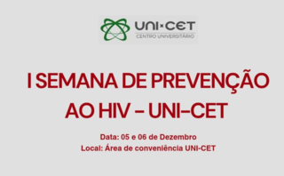  I Semana de Prevenção ao HIV acontece em dezembro no UNI-CET