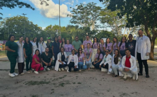 Curso de Enfermagem promove ação de saúde e prevenção no Parque da Cidadania durante o Março Lilás